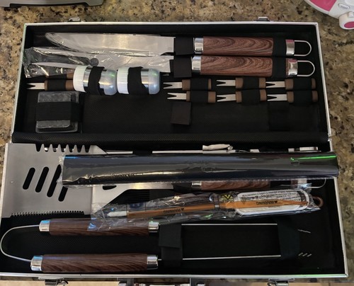 Romanticist bbq tool set wood - bbq,