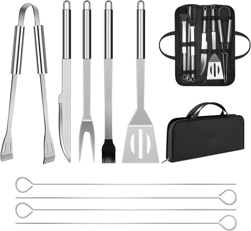 Bbq utensil set stainless - bbq,