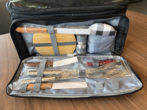 Portable bbq tool set - portable, with