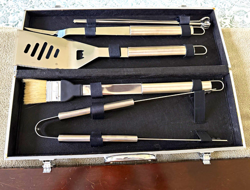 Piece stainless steel bbq - steel,