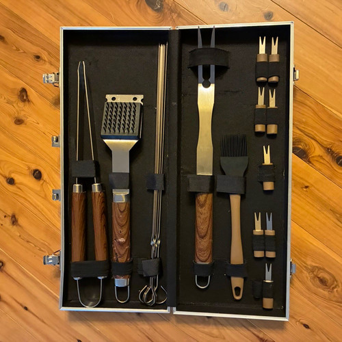 Bbq tool set stainless steel - tool,