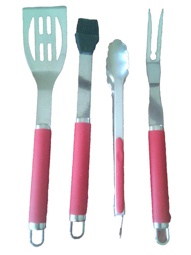 Bbq grill tools set red - grill,
