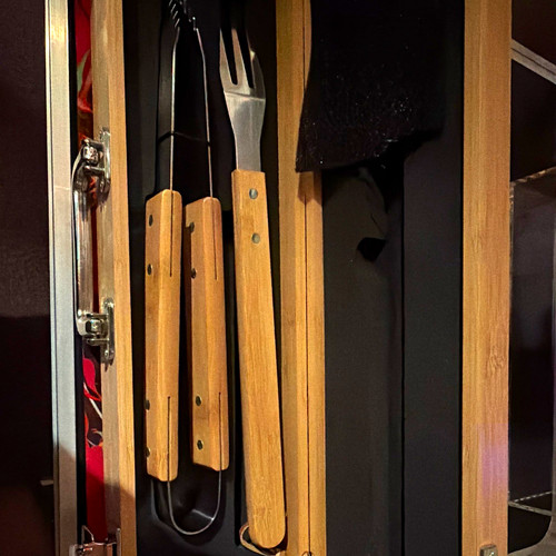 Piece bbq tool set stainless - bbq,