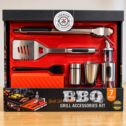Bbq grill set - bbq, 7-piece