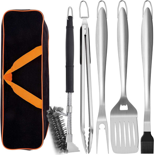 Piece metal bbq grill - 6-piece, tools