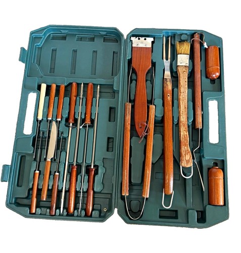 Bbq grill tool set wood - tool,
