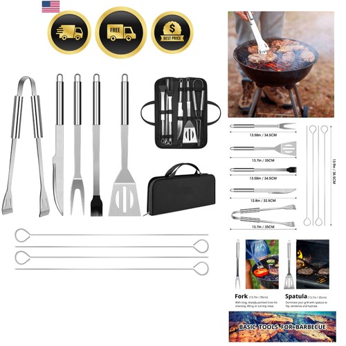 Bbq utensil set stainless - utensil,