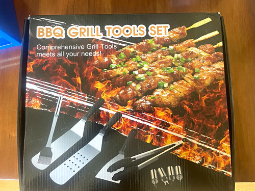 Bbq tool set stainless steel - steel, w